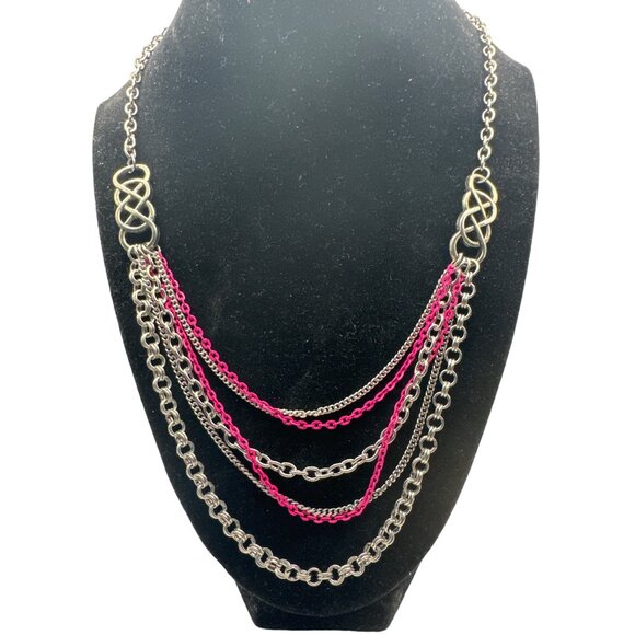 Infinite Color Multistrand Pink Necklace Earring Set - Picture 4 of 5